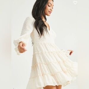 Altar’d State Cream Eliza Dress Swiss Dot